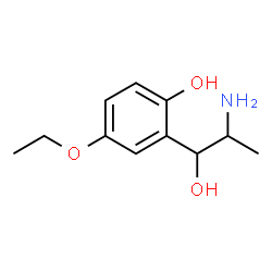 ChemSpider 2D Image | 2-(2-Amino-1-hydroxypropyl)-4-ethoxyphenol | C11H17NO3