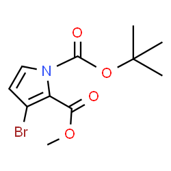 ChemSpider 2D Image | 1-tert-butyl 2-methyl 3-bromo-1h-pyrrole-1,2-dicarboxylate | C11H14BrNO4