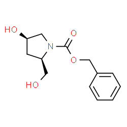 ChemSpider 2D Image | (2R,4R)-Benzyl 4-hydroxy-2-(hydroxymethyl)pyrrolidine-1-carboxylate | C13H17NO4