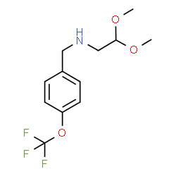 ChemSpider 2D Image | 2,2-Dimethoxy-N-[4-(trifluoromethoxy)benzyl]ethanamine | C12H16F3NO3