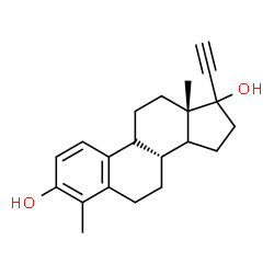 ChemSpider 2D Image | (9xi,14xi,17xi)-4,9-Cyclo-9,10-secopregna-1(10),2,4-trien-20-yne-1,17-diol | C21H26O2