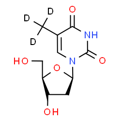 ChemSpider 2D Image | (~2~H_3_)Thymidine | C10H11D3N2O5