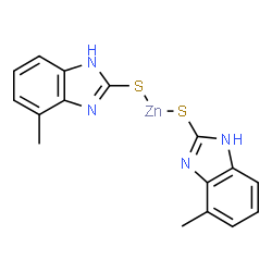 ChemSpider 2D Image | Zinc bis(4-methyl-1H-benzimidazole-2-thiolate) | C16H14N4S2Zn