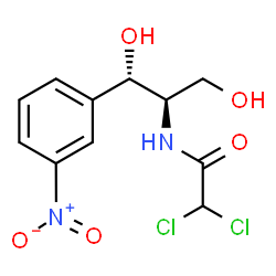 ChemSpider 2D Image | 2,2-Dichloro-N-[(1S,2R)-1,3-dihydroxy-1-(3-nitrophenyl)-2-propanyl]acetamide | C11H12Cl2N2O5