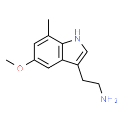 ChemSpider 2D Image | 2-(5-Methoxy-7-methyl-1H-indol-3-yl)ethanamine | C12H16N2O