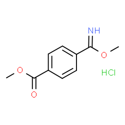 ChemSpider 2D Image | Methyl 4-[imino(methoxy)methyl]benzoate hydrochloride (1:1) | C10H12ClNO3