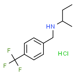 ChemSpider 2D Image | N-[4-(Trifluoromethyl)benzyl]-2-butanamine hydrochloride (1:1) | C12H17ClF3N