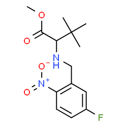 ChemSpider 2D Image | Methyl N-(5-fluoro-2-nitrobenzyl)-3-methylvalinate | C14H19FN2O4