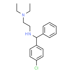 ChemSpider 2D Image | N'-[(4-Chlorophenyl)(phenyl)methyl]-N,N-diethyl-1,2-ethanediamine | C19H25ClN2