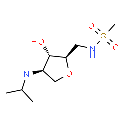 ChemSpider 2D Image | 1,4-Anhydro-2,5-dideoxy-2-(isopropylamino)-5-[(methylsulfonyl)amino]-D-arabinitol | C9H20N2O4S