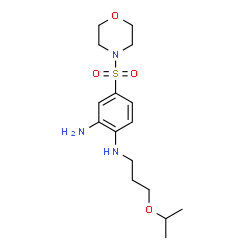 ChemSpider 2D Image | N~1~-(3-Isopropoxypropyl)-4-(4-morpholinylsulfonyl)-1,2-benzenediamine | C16H27N3O4S