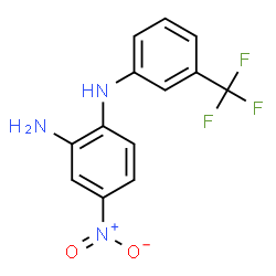 ChemSpider 2D Image | 4-Nitro-N~1~-[3-(trifluoromethyl)phenyl]-1,2-benzenediamine | C13H10F3N3O2
