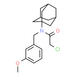 ChemSpider 2D Image | N-1-adamantyl-2-chloro-N-(3-methoxybenzyl)acetamide | C20H26ClNO2