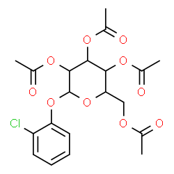 ChemSpider 2D Image | 2-Chlorophenyl 2,3,4,6-tetra-O-acetylhexopyranoside | C20H23ClO10