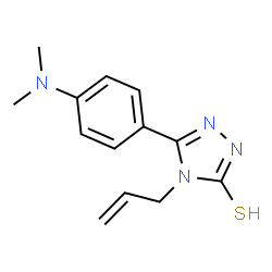 ChemSpider 2D Image | 4-Allyl-5-(4-(dimethylamino)phenyl)-4H-1,2,4-triazole-3-thiol | C13H16N4S