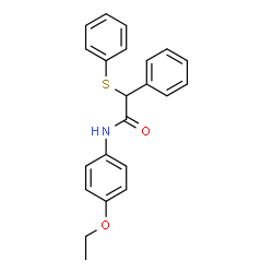 ChemSpider 2D Image | N-(4-Ethoxyphenyl)-2-phenyl-2-(phenylsulfanyl)acetamide | C22H21NO2S