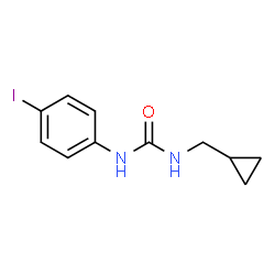 ChemSpider 2D Image | 1-(Cyclopropylmethyl)-3-(4-iodophenyl)urea | C11H13IN2O