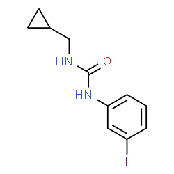 ChemSpider 2D Image | 1-(Cyclopropylmethyl)-3-(3-iodophenyl)urea | C11H13IN2O