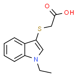 ChemSpider 2D Image | [(1-ETHYLINDOL-3-YL)SULFANYL]ACETIC ACID | C12H13NO2S