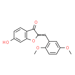 ChemSpider 2D Image | 2-(2,5-Dimethoxybenzylidene)-6-hydroxy-1-benzofuran-3(2H)-one | C17H14O5