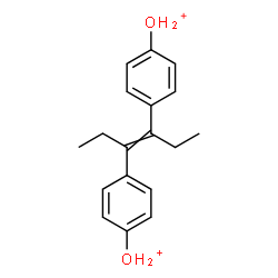 ChemSpider 2D Image | (3-Hexene-3,4-diyldi-4,1-phenylene)dioxonium | C18H22O2