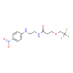ChemSpider 2D Image | N-{2-[(4-Nitrophenyl)amino]ethyl}-3-(2,2,2-trifluoroethoxy)propanamide | C13H16F3N3O4