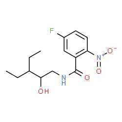 ChemSpider 2D Image | N-(3-Ethyl-2-hydroxypentyl)-5-fluoro-2-nitrobenzamide | C14H19FN2O4