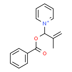 ChemSpider 2D Image | 1-[1-(Benzoyloxy)-2-methyl-2-propen-1-yl]pyridinium | C16H16NO2