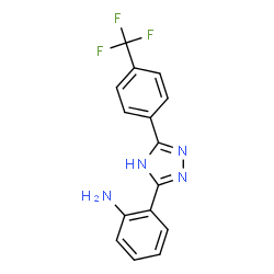 ChemSpider 2D Image | 2-{3-[4-(Trifluoromethyl)phenyl]-1H-1,2,4-triazol-5-yl}aniline | C15H11F3N4