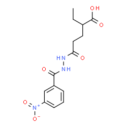 ChemSpider 2D Image | 2-Ethyl-5-[2-(3-nitrobenzoyl)hydrazino]-5-oxopentanoic acid | C14H17N3O6