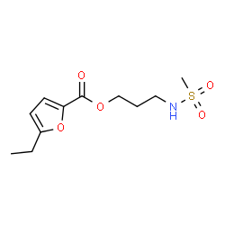 ChemSpider 2D Image | 3-[(Methylsulfonyl)amino]propyl 5-ethyl-2-furoate | C11H17NO5S