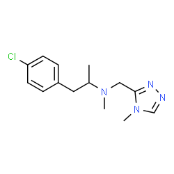 ChemSpider 2D Image | 1-(4-Chlorophenyl)-N-methyl-N-[(4-methyl-4H-1,2,4-triazol-3-yl)methyl]-2-propanamine | C14H19ClN4