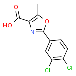 ChemSpider 2D Image | 2-(3,4-Dichlorophenyl)-5-methyl-1,3-oxazole-4-carboxylic acid | C11H7Cl2NO3