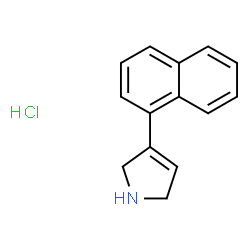 ChemSpider 2D Image | 3-(1-Naphthyl)-2,5-dihydro-1H-pyrrole hydrochloride (1:1) | C14H14ClN