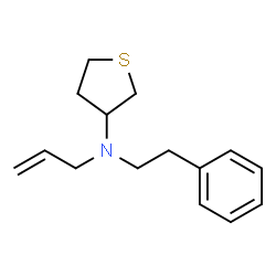 ChemSpider 2D Image | N-Allyl-N-(2-phenylethyl)tetrahydro-3-thiophenamine | C15H21NS