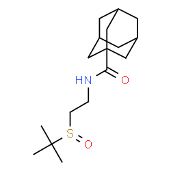 ChemSpider 2D Image | N-{2-[(2-Methyl-2-propanyl)sulfinyl]ethyl}-1-adamantanecarboxamide | C17H29NO2S