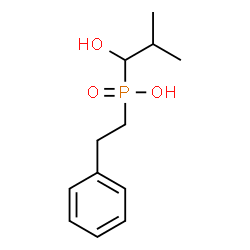 ChemSpider 2D Image | (1-Hydroxy-2-methylpropyl)(2-phenylethyl)phosphinic acid | C12H19O3P