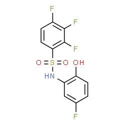 ChemSpider 2D Image | 2,3,4-Trifluoro-N-(5-fluoro-2-hydroxyphenyl)benzenesulfonamide | C12H7F4NO3S