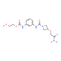 ChemSpider 2D Image | 2-Methoxyethyl {3-[({3-[2-(dimethylamino)-2-oxoethoxy]-1-azetidinyl}carbonyl)amino]phenyl}carbamate | C18H26N4O6
