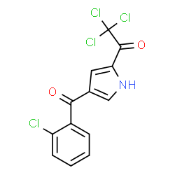 ChemSpider 2D Image | 2,2,2-Trichloro-1-[4-(2-chlorobenzoyl)-1H-pyrrol-2-yl]ethanone | C13H7Cl4NO2