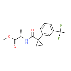 ChemSpider 2D Image | Methyl N-({1-[3-(trifluoromethyl)phenyl]cyclopropyl}carbonyl)-L-alaninate | C15H16F3NO3