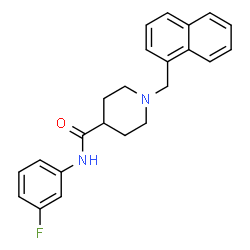 ChemSpider 2D Image | N-(3-Fluorophenyl)-1-(1-naphthylmethyl)-4-piperidinecarboxamide | C23H23FN2O