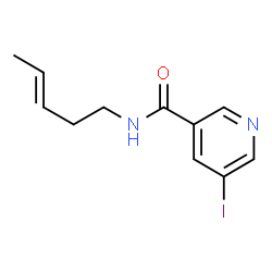 ChemSpider 2D Image | 5-Iodo-N-[(3E)-3-penten-1-yl]nicotinamide | C11H13IN2O
