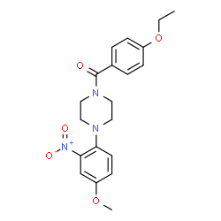 ChemSpider 2D Image | (4-Ethoxyphenyl)[4-(4-methoxy-2-nitrophenyl)-1-piperazinyl]methanone | C20H23N3O5