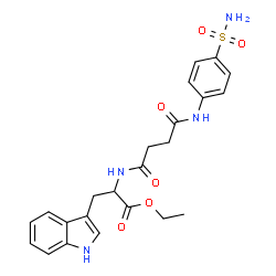 ChemSpider 2D Image | Ethyl N-{4-oxo-4-[(4-sulfamoylphenyl)amino]butanoyl}tryptophanate | C23H26N4O6S
