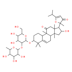 ChemSpider 2D Image | 16-Hydroxy-9,10,14-trimethyl-11,22-dioxo-20,24-epoxy-4,9-cyclo-9,10-secocholesta-5,23-dien-1-yl 2-O-(6-deoxyhexopyranosyl)hexopyranoside | C42H64O14