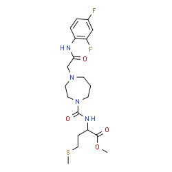 ChemSpider 2D Image | Methyl N-[(4-{2-[(2,4-difluorophenyl)amino]-2-oxoethyl}-1,4-diazepan-1-yl)carbonyl]methioninate | C20H28F2N4O4S