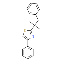 ChemSpider 2D Image | 2-(2-Methyl-1-phenyl-2-propanyl)-4-phenyl-1,3-thiazole | C19H19NS