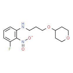 ChemSpider 2D Image | 3-Fluoro-2-nitro-N-[3-(tetrahydro-2H-pyran-4-yloxy)propyl]aniline | C14H19FN2O4