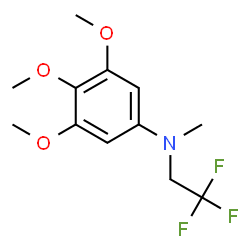 ChemSpider 2D Image | 3,4,5-Trimethoxy-N-methyl-N-(2,2,2-trifluoroethyl)aniline | C12H16F3NO3